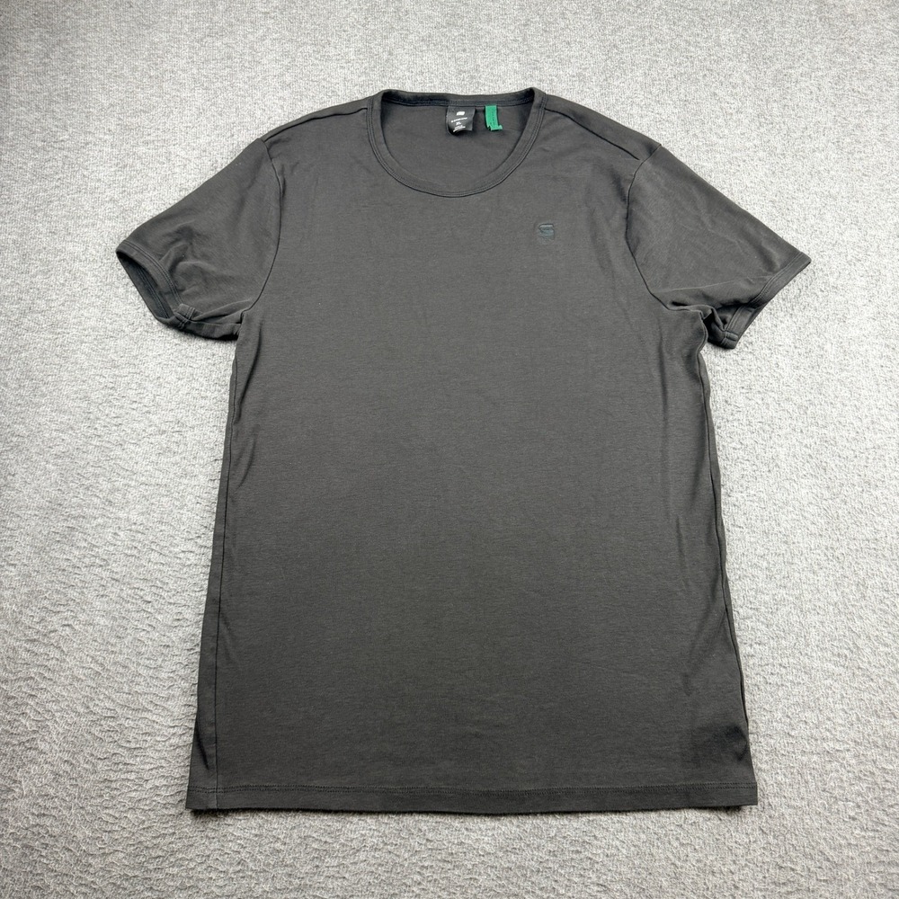G-Star Raw Men's XL Base R T S/S Organic Cotton T-Shirt Charcoal Gray D07205-124